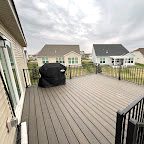 Composite deck with railing built by MN Best Construction
